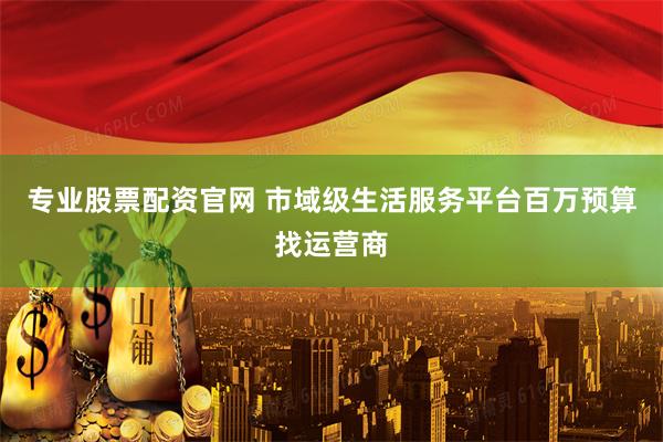 专业股票配资官网 市域级生活服务平台百万预算找运营商